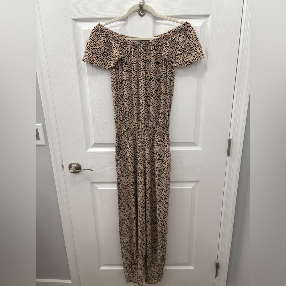 BeachGold Anthropology On/Off-Shoulder Jumpsuit
